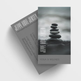 Zen Stones Yoga & Wellness Grey and White Visitekaartje