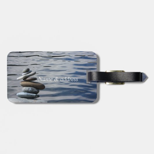 Zen Stones, Zee Bagagelabel (Achterkant horizontaal)
