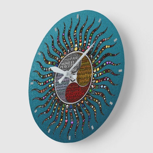 Zen Sun Wall Clock Grote Klok (Hoek)