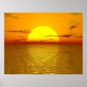 Zen Sunset Oranje Yellow Ocean Love Peace Harmony Poster (Voorkant)