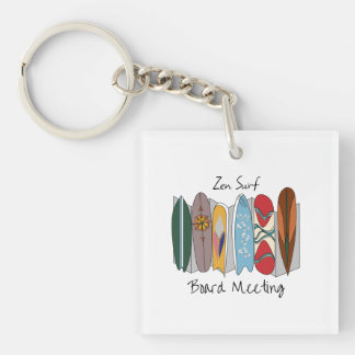Zen Surfboard Vergadering Sleutelhanger