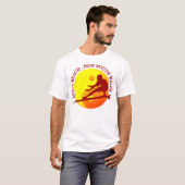 Zen Surfer (Sunburst) Bondi Beach T-shirt (Voorkant volledig)