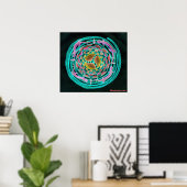 Zen Swirl Geckos Poster (Thuiskantoor)