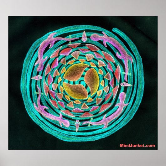 Zen Swirl Geckos Poster (Voorkant)
