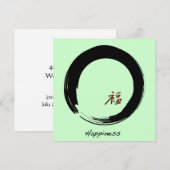 Zen-symbool met gelukskarakter kaart (Voorkant / Achterkant)