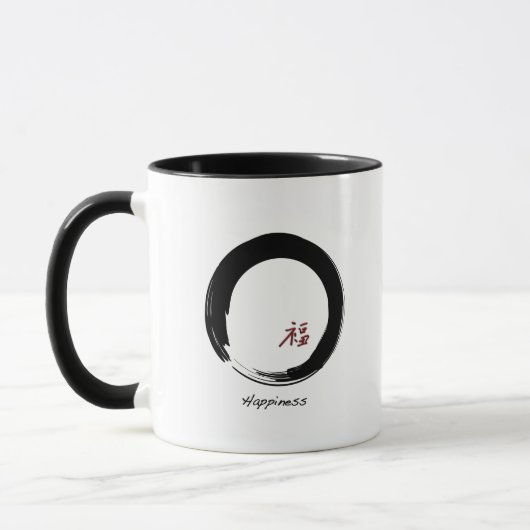 Zen-symbool met gelukskarakter mok (Links)