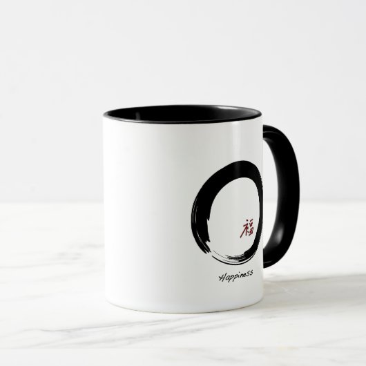 Zen-symbool met gelukskarakter mok (Voorkant rechts)