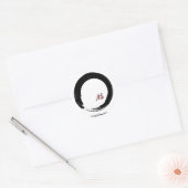 Zen-symbool met gelukskarakter ronde sticker (Envelop)