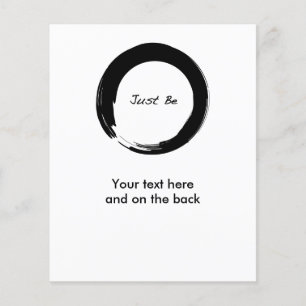 Zen-symbool met "Just be" Flyer