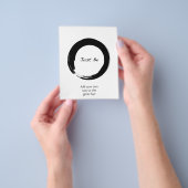 Zen-symbool met "Just be" Flyer (Hand)