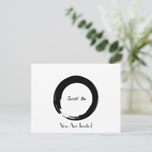 Zen-symbool met "Just be" Kaart (Staand voorkant)