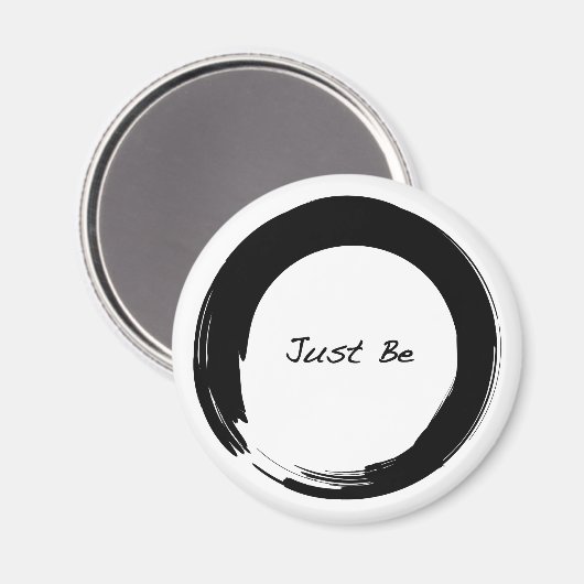 Zen-symbool met "Just be" Magneet (Voorkant / Achterkant)