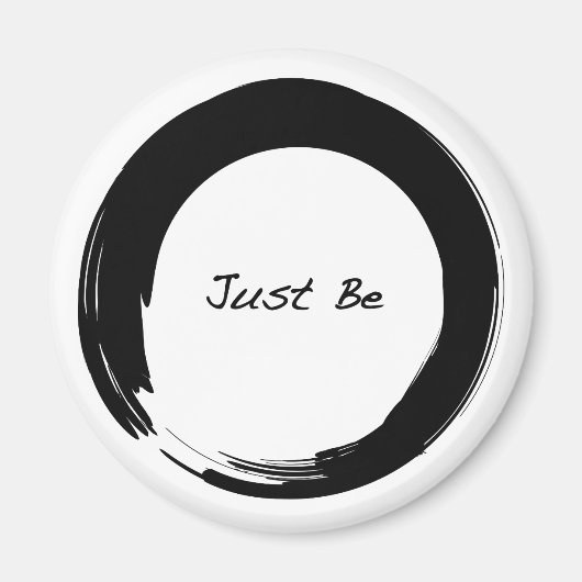 Zen-symbool met "Just be" Magneet (Voorkant)