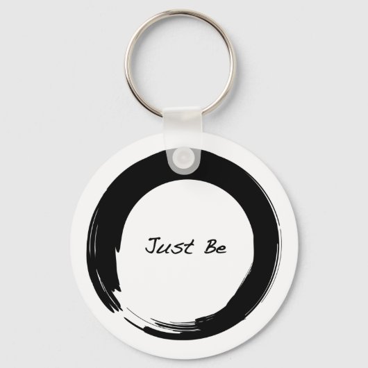 Zen-symbool met "Just be" Sleutelhanger (Voorkant)