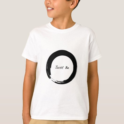Zen-symbool met "Just be" T-shirt (Voorkant)