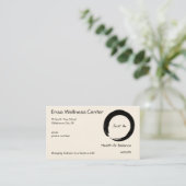 Zen-symbool met "Just be" Visitekaartje (Staand voorkant)