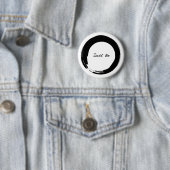 Zen-symbool met "Wees gewoon" Ronde Button 5,7 Cm (In situ)