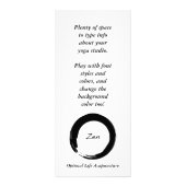 Zen-symboolrackkaart Reclamekaart (Voorkant)