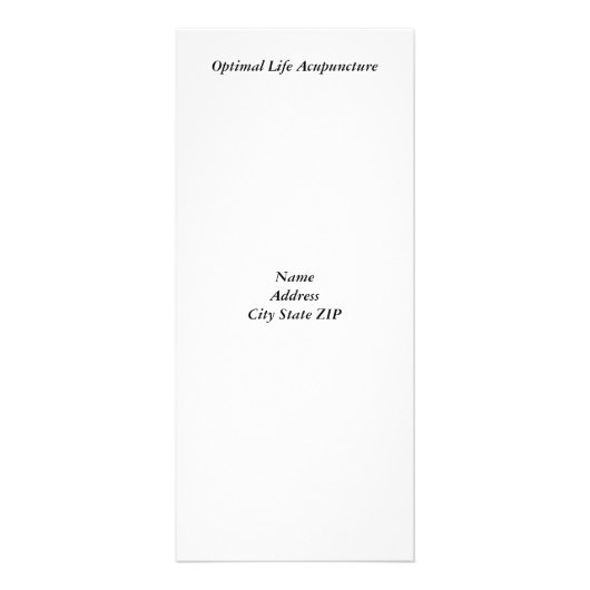 Zen-symboolrackkaart Reclamekaart (Achterkant)