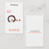 Zen Tai Ji Visitekaartje (Voorkant / Achterkant)