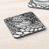Zen Tangle Patronen Bier Onderzetter (Linkerzijde)