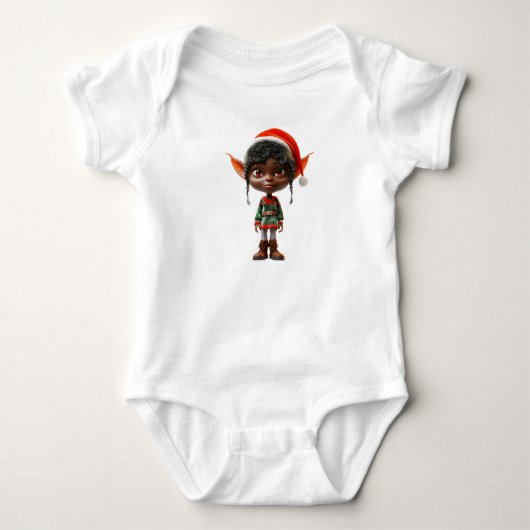 Zen Teen Christmas Elf Baby Bodysuit (Voorkant)