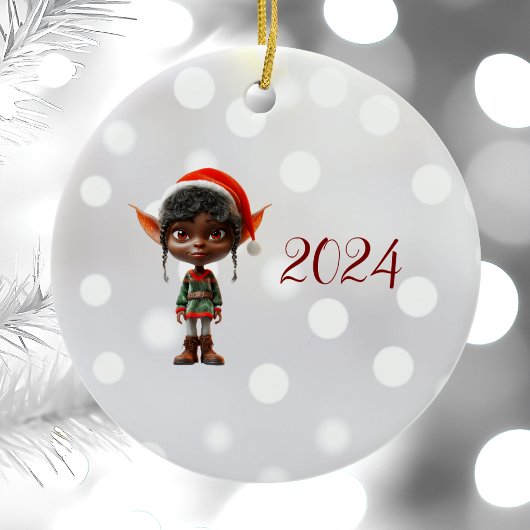 Zen Teen Kerst Elf Keramisch Ornament