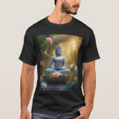 "Zen Threads: Boeddha-geïnspireerd rust T-shirt" T-shirt (Voorkant)