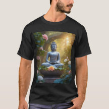 "Zen Threads: Boeddha-geïnspireerd rust T-shirt"