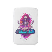 Zen tot op het Bot - Grappige Ruimte Yoga Skelet Badmat (Voorkant Verticaal)