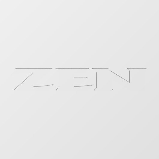 Zen transparant venster vastklampen voorkant stick raamsticker (Vel)