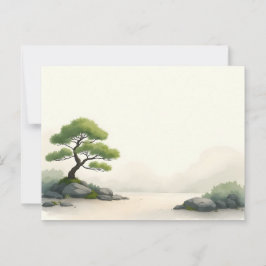 Zen Tree by a Lake Briefkaart