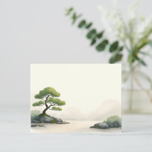 Zen Tree by a Lake Briefkaart (Staand voorkant)