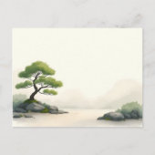 Zen Tree by a Lake Briefkaart (Voorkant)