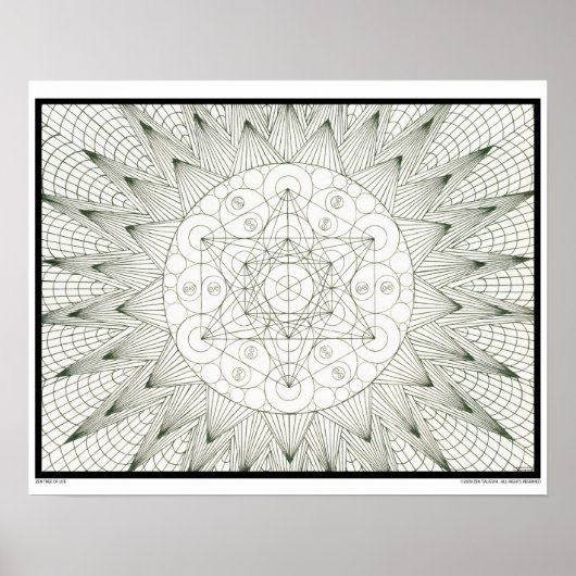 Zen Tree of Life Coloring Poster (Voorkant)
