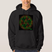 Zen Tri Arrows (verbrand sinaasappel en groen) Hoodie (Voorkant)