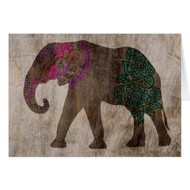 Zen Tribal Asian Elephant (Voorkant Horizontaal)