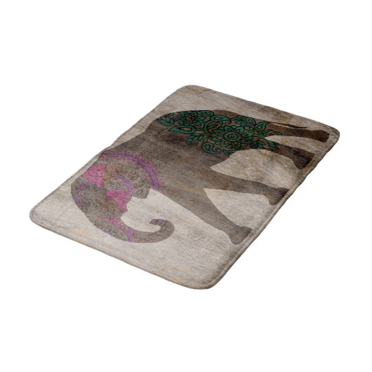 Zen Tribal Asian Elephant Badmat (Gekanteld)