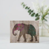 Zen Tribal Asian Elephant Briefkaart (Staand voorkant)
