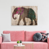 Zen Tribal Asian Elephant Canvas Afdruk (Insitu (Woonkamer))