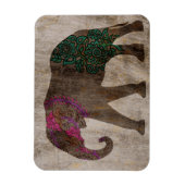 Zen Tribal Asian Elephant Magneet (Verticaal)