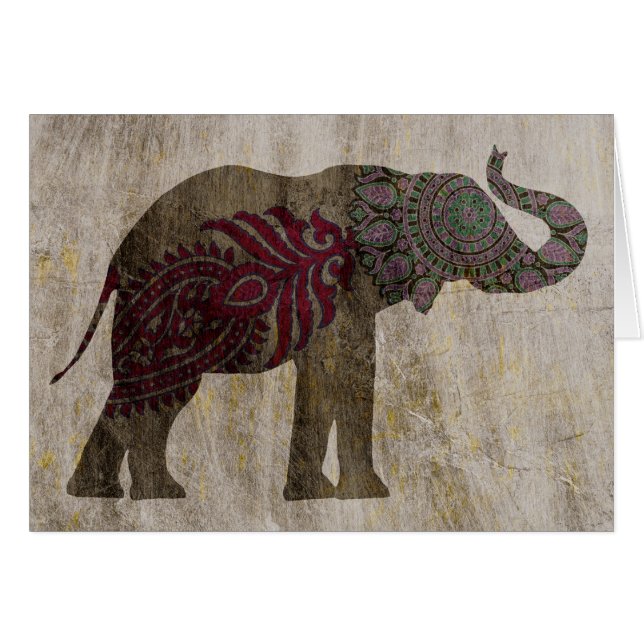 Zen Tribal Elephant (Voorkant Horizontaal)