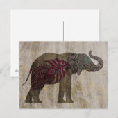 Zen Tribal Elephant Briefkaart (Voorkant / Achterkant)