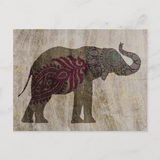 Zen Tribal Elephant Briefkaart (Voorkant)