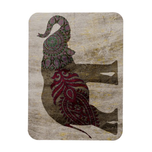 Zen Tribal Elephant Magneet (Verticaal)