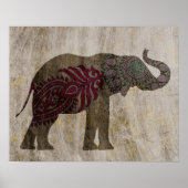 Zen Tribal Elephant Poster (Voorkant)