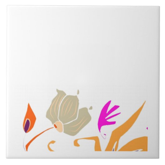 Zen tuin keramische Tegel Tegeltje (Voorkant)