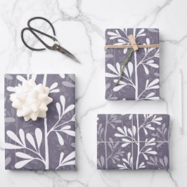 Zen Tuin Stammen Diep Minimaal Botanische Silhouet Inpakpapier Vel