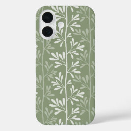 Zen Tuin Stelen Minimaal Botanisch Salie Groen iPhone 16 Hoesje