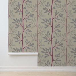 Zen Tuin Stelen Minimaal Botanische Silhouetten Behang
